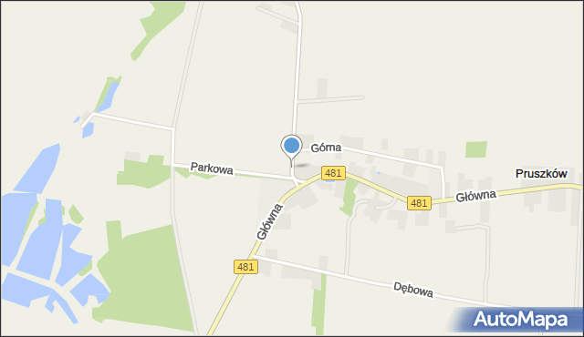 Pruszków gmina Sędziejowice, Sieradzka, mapa Pruszków gmina Sędziejowice