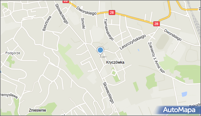 Przemyśl, Sierakowskiego Zygmunta, mapa Przemyśla