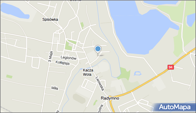 Radymno, Sienkiewicza Henryka, mapa Radymno