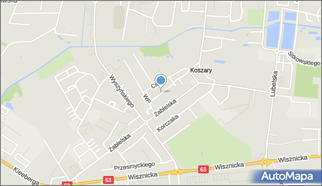 Radzyń Podlaski, Sienkiewicza Henryka, mapa Radzyń Podlaski