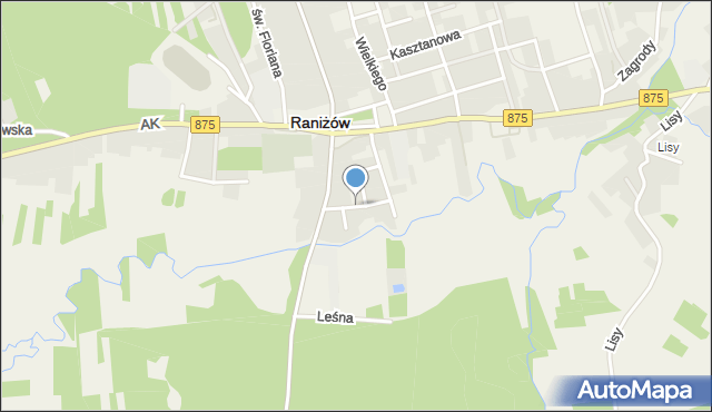 Raniżów, Sienkiewicza Henryka, mapa Raniżów