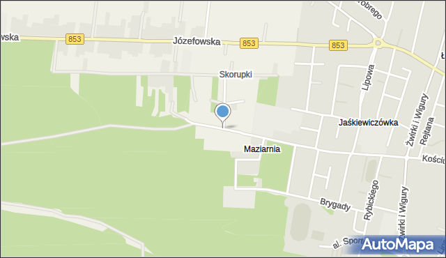 Rogóźno gmina Tomaszów Lubelski, Siwa Dolina, mapa Rogóźno gmina Tomaszów Lubelski