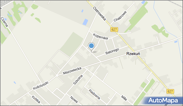 Rzekuń, Sienkiewicza Henryka, mapa Rzekuń