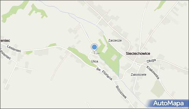 Sieciechowice gmina Iwanowice, Sieciechowice, mapa Sieciechowice gmina Iwanowice