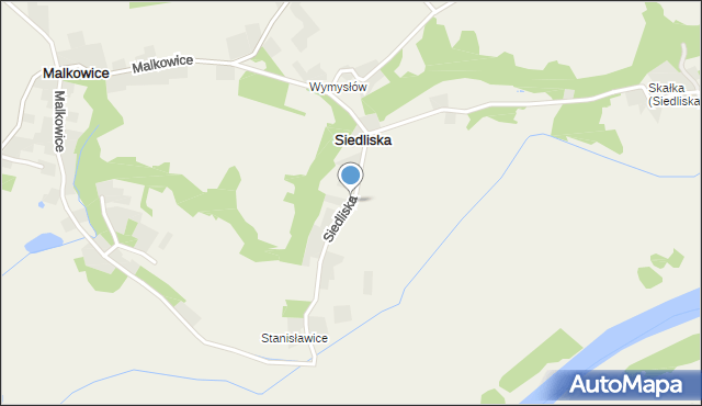 Siedliska gmina Koszyce, Siedliska, mapa Siedliska gmina Koszyce