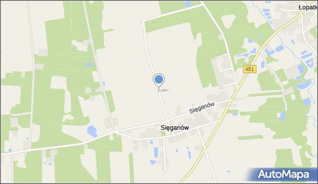 Sięganów, Sięganów, mapa Sięganów