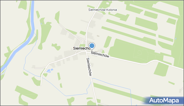 Siemiechów gmina Widawa, Siemiechów, mapa Siemiechów gmina Widawa