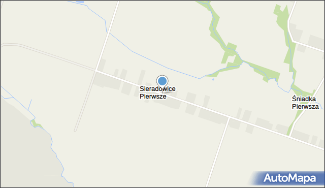 Sieradowice Pierwsze, Sieradowice Pierwsze, mapa Sieradowice Pierwsze