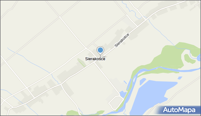 Sierakośce, Sierakośce, mapa Sierakośce