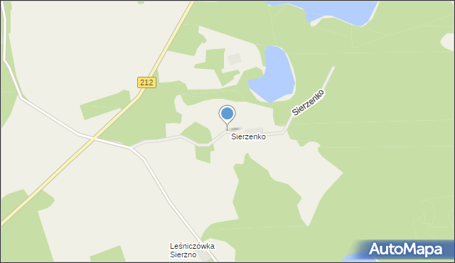 Sierzno, Sierzenko, mapa Sierzno