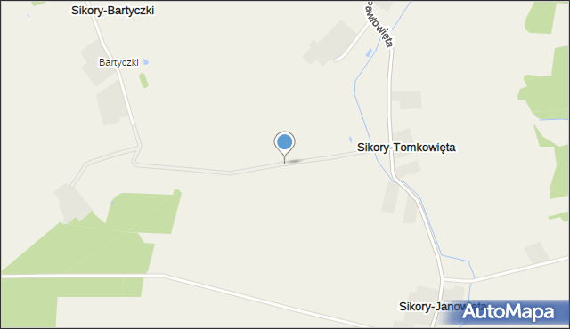 Sikory-Tomkowięta, Sikory-Tomkowięta, mapa Sikory-Tomkowięta