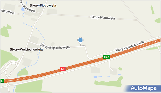Sikory-Wojciechowięta, Sikory-Wojciechowięta, mapa Sikory-Wojciechowięta