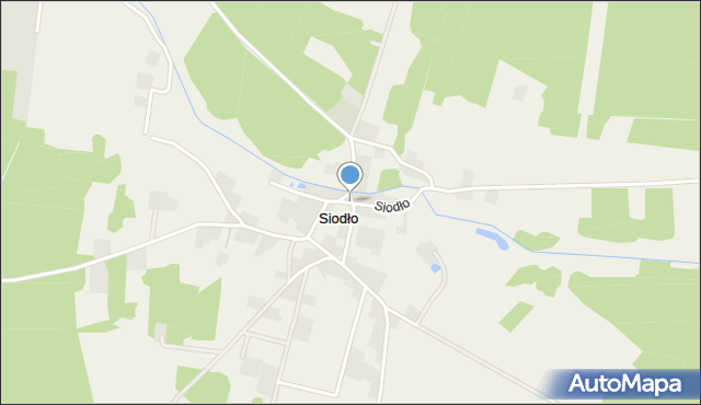 Siodło gmina Żary, Siodło, mapa Siodło gmina Żary