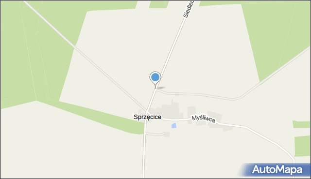 Sprzęcice, Siedlecka, mapa Sprzęcice