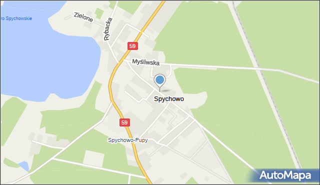 Spychowo, Sienkiewicza Henryka, mapa Spychowo