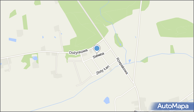 Stary Tomyśl, Siewna, mapa Stary Tomyśl