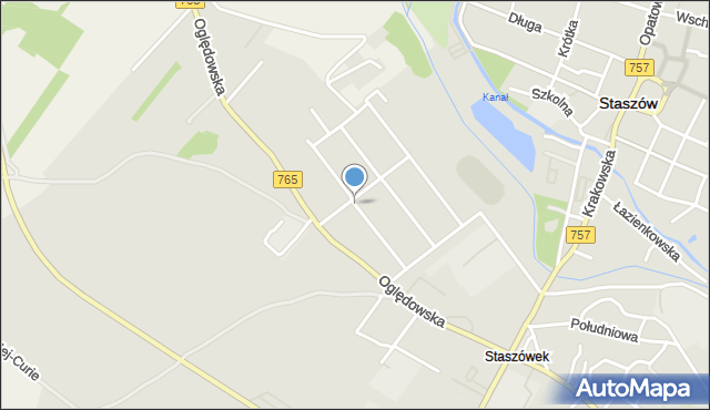 Staszów, Sienkiewicza Henryka, mapa Staszów