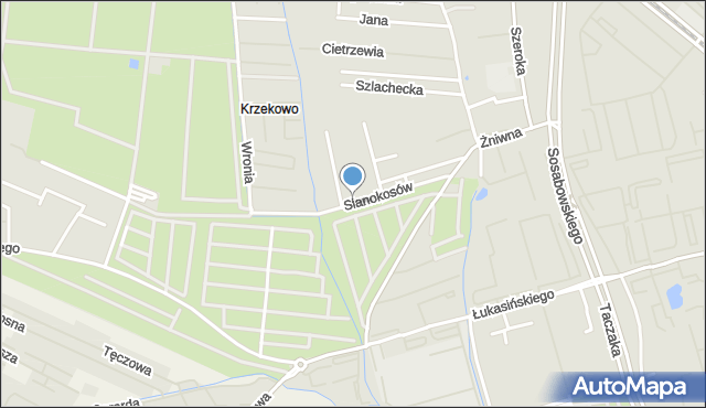 Szczecin, Sianokosów, mapa Szczecina