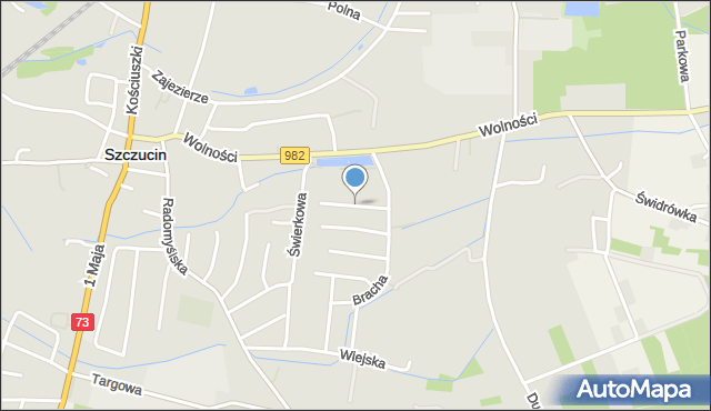 Szczucin, Sikorskiego Władysława, gen., mapa Szczucin