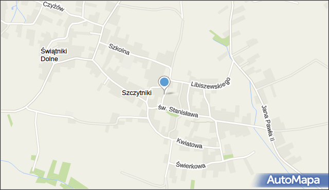 Szczytniki gmina Gdów, Sikorskiego Władysława, gen., mapa Szczytniki gmina Gdów