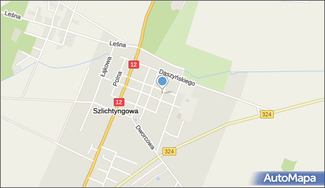 Szlichtyngowa, Sienkiewicza Henryka, mapa Szlichtyngowa