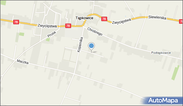 Tąpkowice, Sienkiewicza Henryka, mapa Tąpkowice