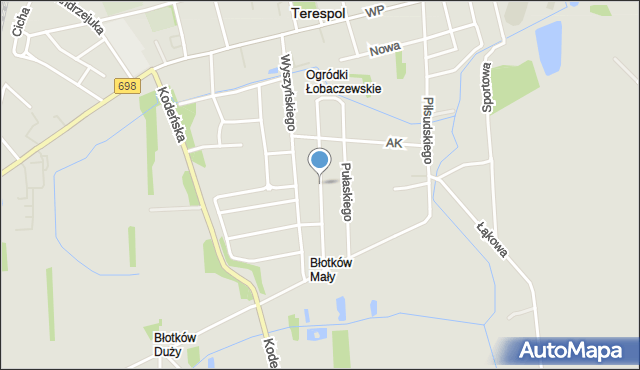 Terespol powiat bialski, Sikorskiego Władysława, gen., mapa Terespol powiat bialski