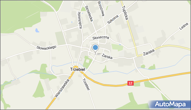 Trzebiel, Sienkiewicza Henryka, mapa Trzebiel