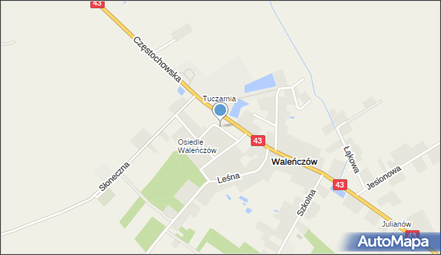 Waleńczów, Sienkiewicza Henryka, mapa Waleńczów