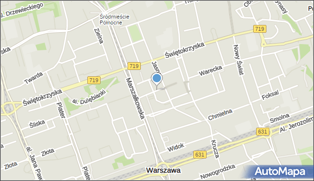 Warszawa, Sienkiewicza Henryka, mapa Warszawy