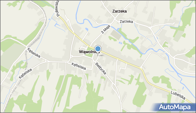 Wąwolnica powiat puławski, Sienkiewicza Henryka, mapa Wąwolnica powiat puławski
