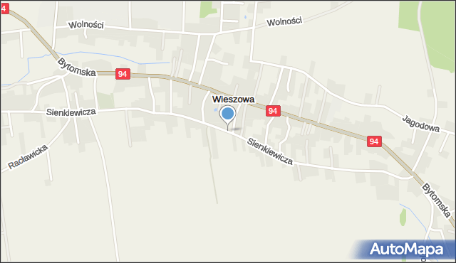 Wieszowa, Sienkiewicza Henryka, mapa Wieszowa