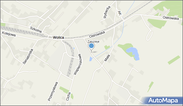 Wolica gmina Chęciny, Siedlecka, mapa Wolica gmina Chęciny