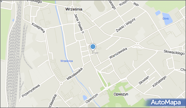 Września, Sienna, mapa Wrześni