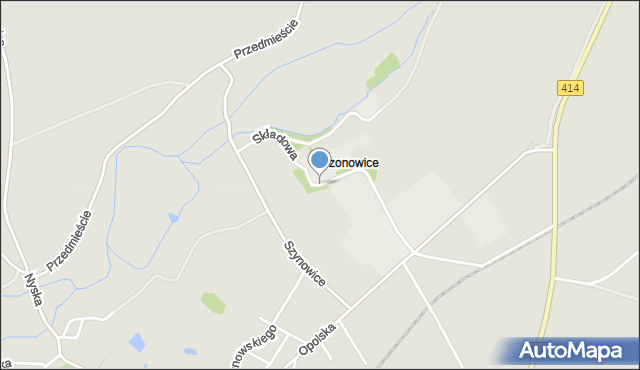 Biała powiat prudnicki, Składowa, mapa Biała powiat prudnicki