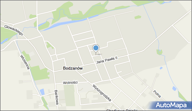 Bodzanów powiat płocki, Skłodowskiej-Curie Marii, mapa Bodzanów powiat płocki