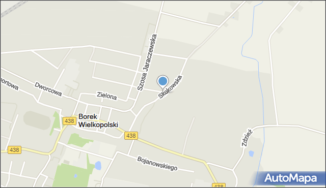 Borek Wielkopolski, Skokowska, mapa Borek Wielkopolski