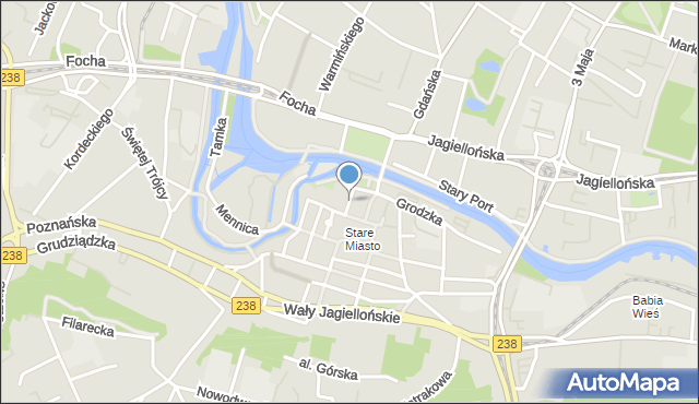 Bydgoszcz, Skarbka-Malczewskiego Tadeusza, ks., mapa Bydgoszczy