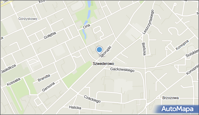 Bydgoszcz, Skorupki Ignacego Jana, ks., mapa Bydgoszczy