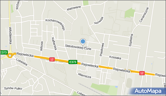 Chełm, Skłodowskiej-Curie Marii, mapa Chełma