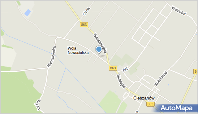 Cieszanów, Skorupki Ignacego Jana, ks., mapa Cieszanów