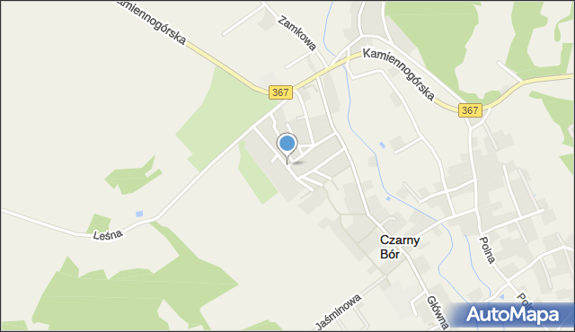 Czarny Bór, Skalników, mapa Czarny Bór