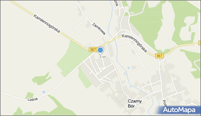 Czarny Bór, Skwer Olimpijczyków, mapa Czarny Bór