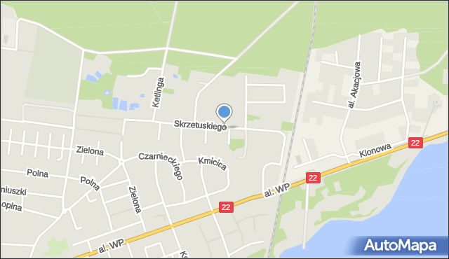 Człuchów, Skrzetuskiego Jana, mapa Człuchów