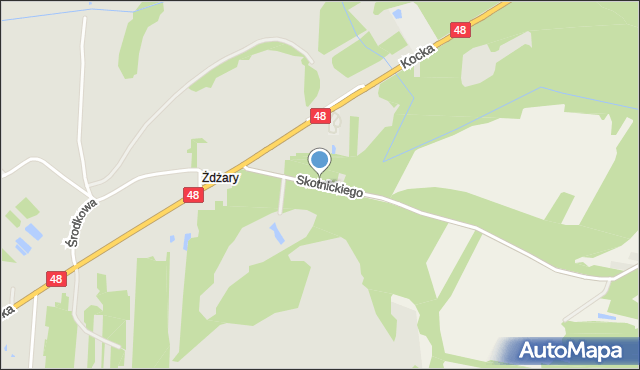 Dęblin, Skotnickiego Jana, mapa Dęblin