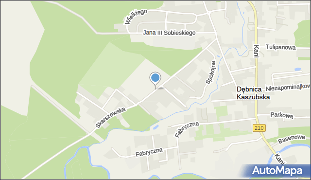 Dębnica Kaszubska, Skarszewska, mapa Dębnica Kaszubska