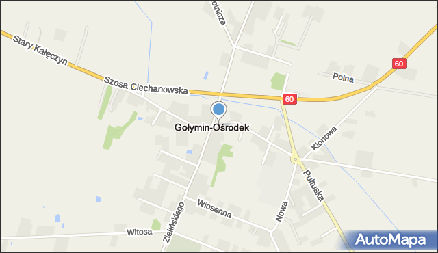 Gołymin-Ośrodek, Skwer Gołyńskich, mapa Gołymin-Ośrodek