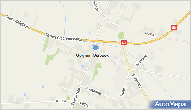 Gołymin-Ośrodek, Skwer Gołyńskich, mapa Gołymin-Ośrodek