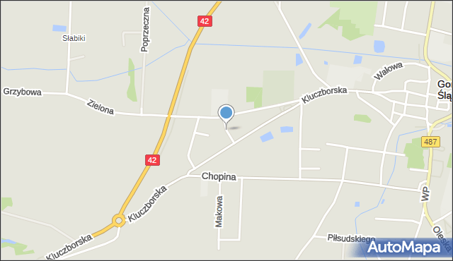 Gorzów Śląski, Skłodowskiej-Curie Marii, mapa Gorzów Śląski