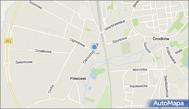 Grodków powiat brzeski, Skośna, mapa Grodków powiat brzeski